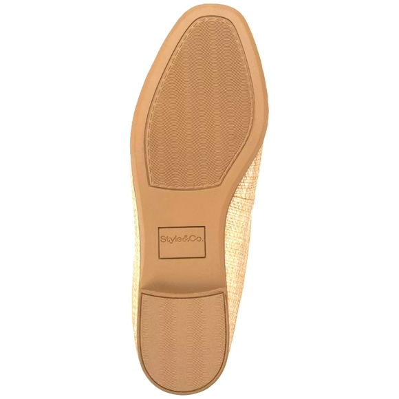 STYLE & CO Women's Unityy Natural Raffia Slip-On Mule Flats Size 9.5 - Picture 5 of 7